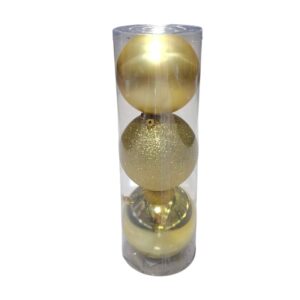 Σετ Χριστουγεννιάτικες μπάλες - 15cm - 3pcs - 326130 - Gold