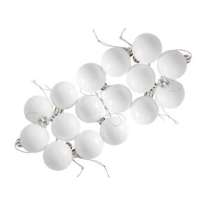 Σετ Χριστουγεννιάτικες μπάλες - 8cm - 12pcs - 326055 - White