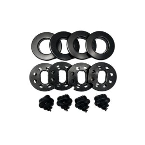 Σετ Κλιπς για Πατάκια Αυτοκινήτου Μαύρα 4τμχ 46x30mm Πλαστικό PP